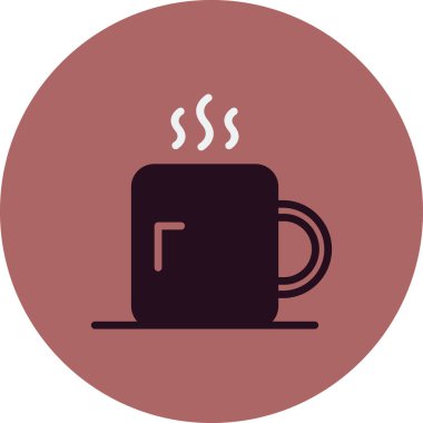 kahve fincanı simgesi, vektör illüstrasyonu  