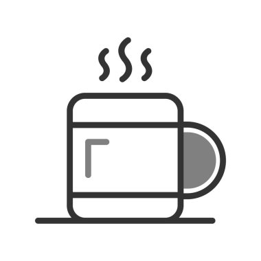 kahve fincanı simgesi, vektör illüstrasyonu  