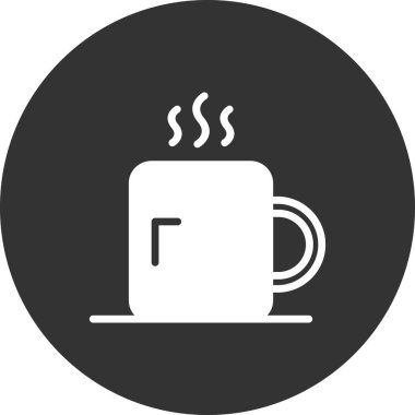 kahve fincanı simgesi, vektör illüstrasyonu  