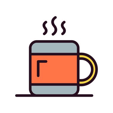 kahve fincanı simgesi, vektör illüstrasyonu  