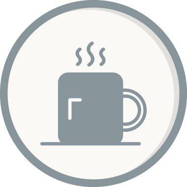 kahve fincanı simgesi, vektör illüstrasyonu  