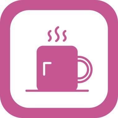 kahve fincanı simgesi, vektör illüstrasyonu  