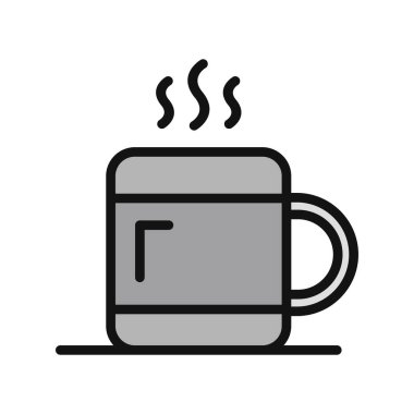 kahve fincanı simgesi, vektör illüstrasyonu  