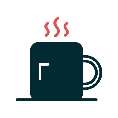 kahve fincanı simgesi, vektör illüstrasyonu  