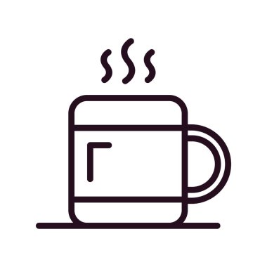 kahve fincanı simgesi, vektör illüstrasyonu  