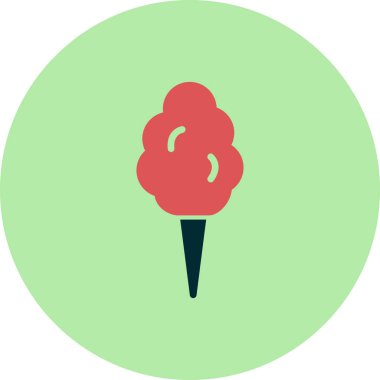 Pamuk şeker. Vektör illüstrasyonu