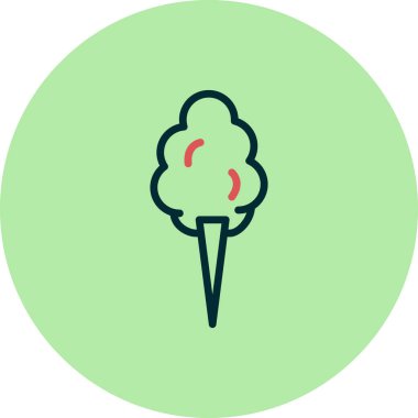 Pamuk şeker. Vektör illüstrasyonu