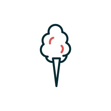 Pamuk şeker. Vektör illüstrasyonu