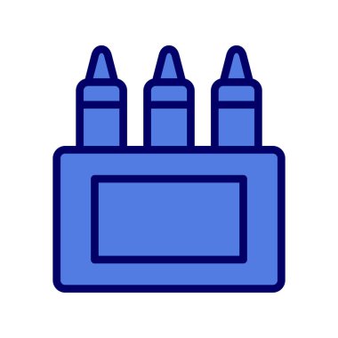 Pastel boya ikonu, vektör illüstrasyonu