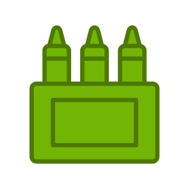 Pastel boya ikonu, vektör illüstrasyonu