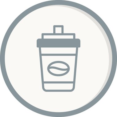 kahve fincanı simgesi, vektör illüstrasyonu  