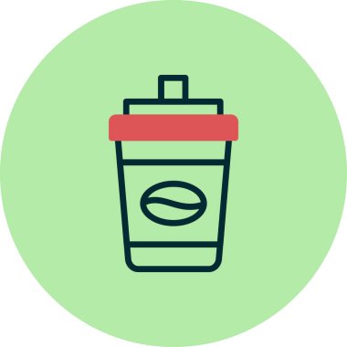 kahve fincanı simgesi, vektör illüstrasyonu  