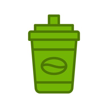 kahve fincanı simgesi, vektör illüstrasyonu  