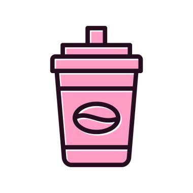 kahve fincanı simgesi, vektör illüstrasyonu  