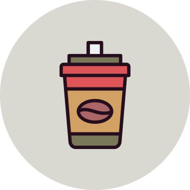 kahve fincanı simgesi, vektör illüstrasyonu  