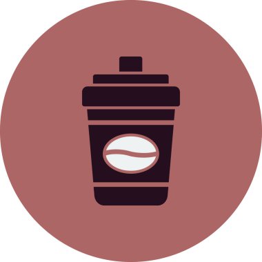 kahve fincanı simgesi, vektör illüstrasyonu  