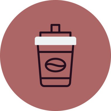 kahve fincanı simgesi, vektör illüstrasyonu  