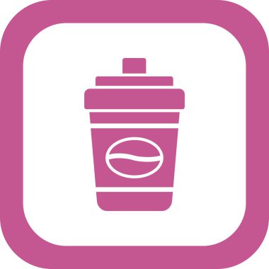 kahve fincanı simgesi, vektör illüstrasyonu  