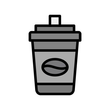 kahve fincanı simgesi, vektör illüstrasyonu  