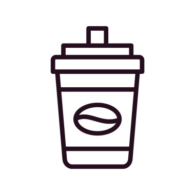 kahve fincanı simgesi, vektör illüstrasyonu  