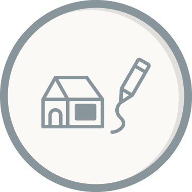 Çizim simgesi, vektör illüstrasyonu