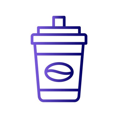 kahve fincanı simgesi, vektör illüstrasyonu  