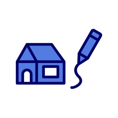 Çizim simgesi, vektör illüstrasyonu