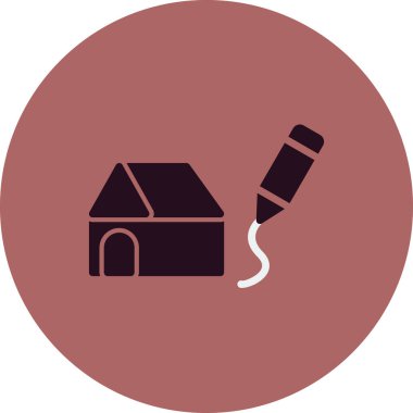 Çizim simgesi, vektör illüstrasyonu