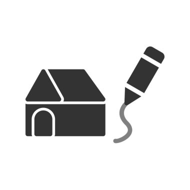 Çizim simgesi, vektör illüstrasyonu