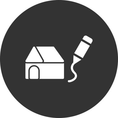 Çizim simgesi, vektör illüstrasyonu