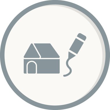 Çizim simgesi, vektör illüstrasyonu