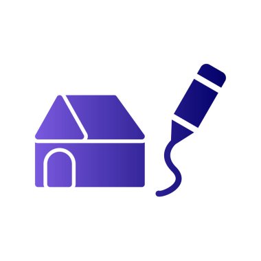 Çizim simgesi, vektör illüstrasyonu