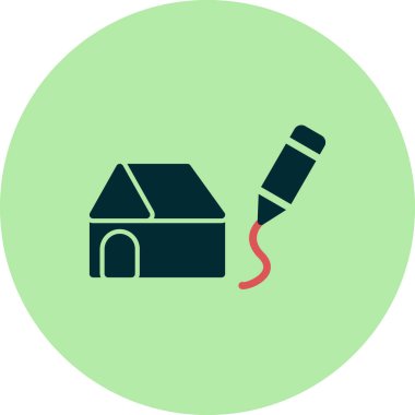 Çizim simgesi, vektör illüstrasyonu