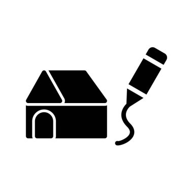 Çizim simgesi, vektör illüstrasyonu