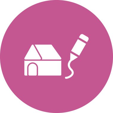 Çizim simgesi, vektör illüstrasyonu