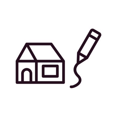 Çizim simgesi, vektör illüstrasyonu