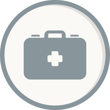 İlk yardım kiti simgesi, vektör illüstrasyonu 