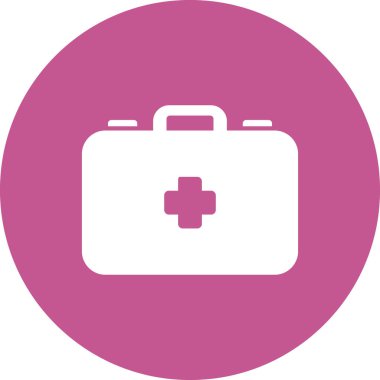 İlk yardım kiti simgesi, vektör illüstrasyonu 