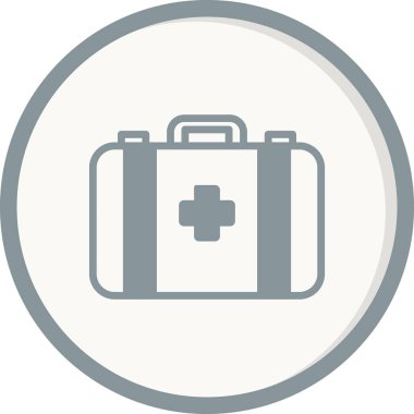 İlk yardım kiti simgesi, vektör illüstrasyonu 