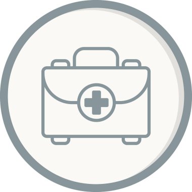 İlk yardım kiti simgesi, vektör illüstrasyonu 