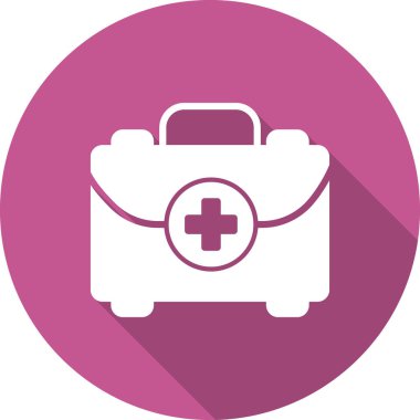 İlk yardım kiti simgesi, vektör illüstrasyonu 