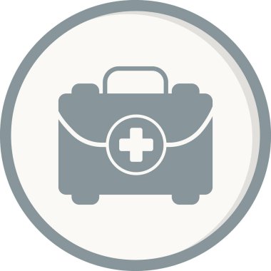 İlk yardım kiti simgesi, vektör illüstrasyonu 