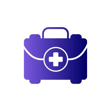 İlk yardım kiti simgesi, vektör illüstrasyonu 