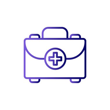 İlk yardım kiti simgesi, vektör illüstrasyonu 