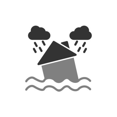 Su ikonu vektörü. İnce çizgi işareti. izole edilmiş sınır sembolü çizimi