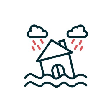 Su ikonu vektörü. İnce çizgi işareti. izole edilmiş sınır sembolü çizimi