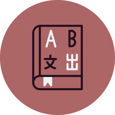 Kitap simgesi, modern vektör illüstrasyon tasarımı