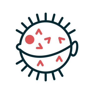 Kirpi balığı modern vektör simgesi