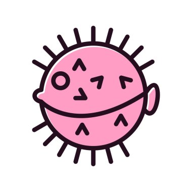 Kirpi balığı modern vektör simgesi