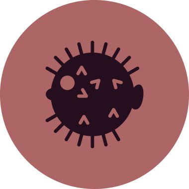 Kirpi balığı modern vektör simgesi